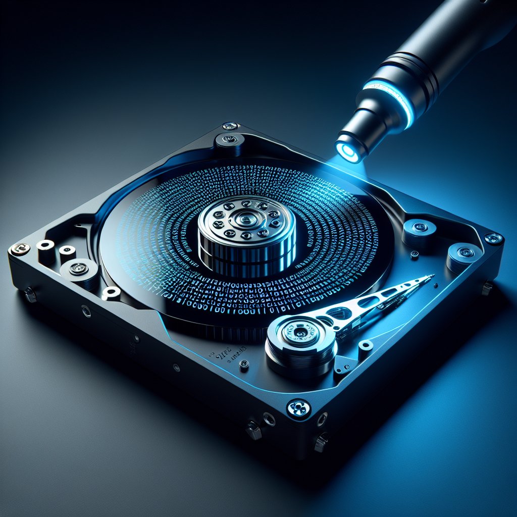 Forensic probe showing clean drive surface