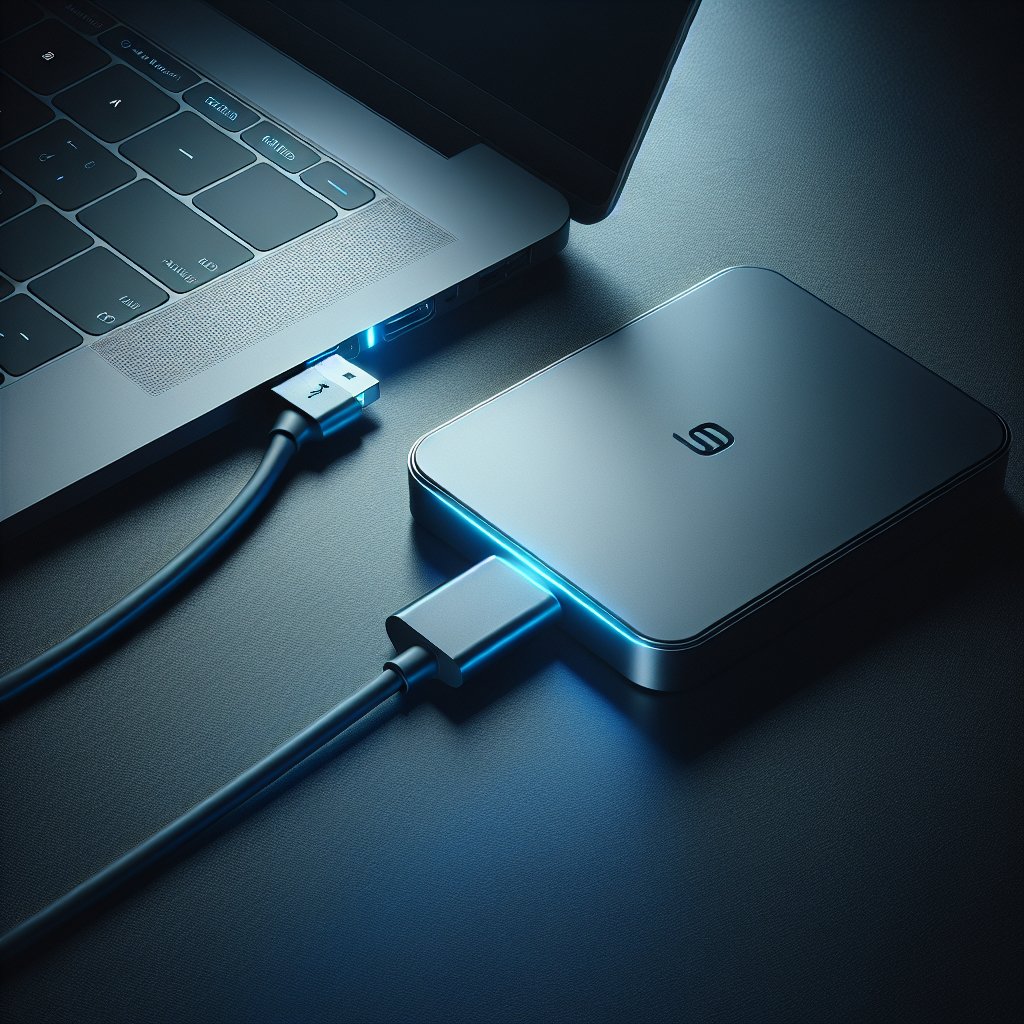 Thunderbolt external SSD with laptop