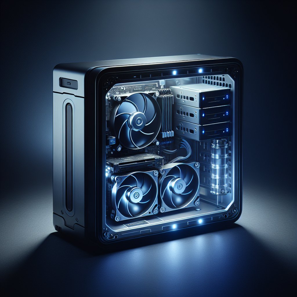 Hard drive inside desktop PC case